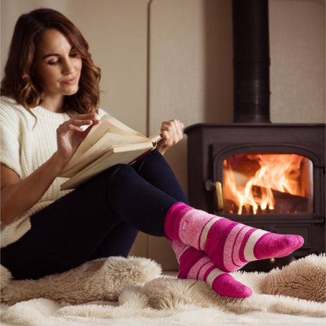 Ladies Thin Lightweight Patterned Casual Winter Warm Thermal Socks