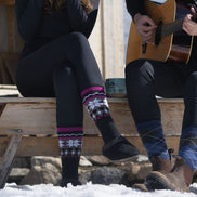 Ladies Thin Extra Long Patterned Lightweight Thermal Socks