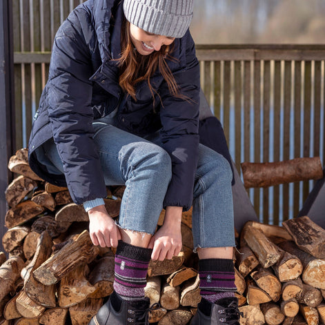 Ladies Thin Lightweight Patterned Casual Winter Warm Thermal Socks