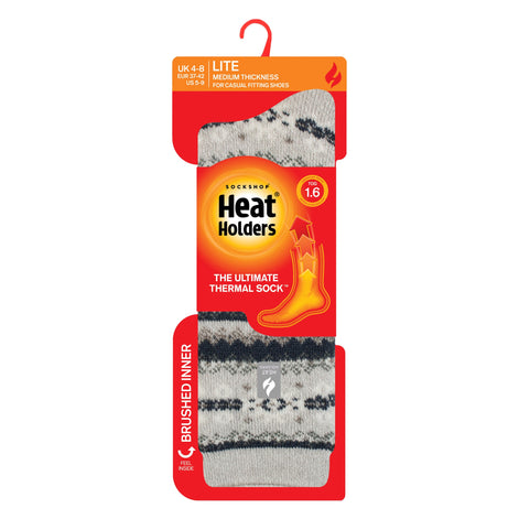 Ladies Thermal Lite Patterned Socks for Winter