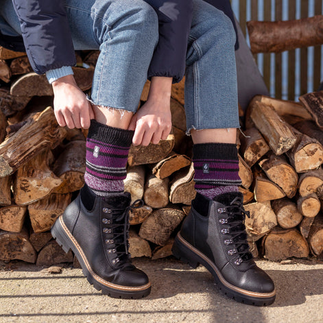 Ladies Thermal Lite Patterned Socks for Winter