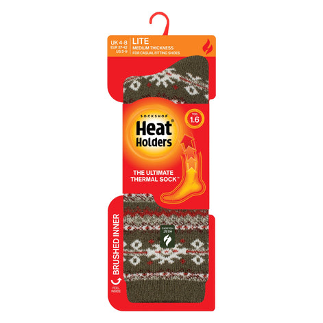 Ladies Thermal Lite Patterned Socks for Winter