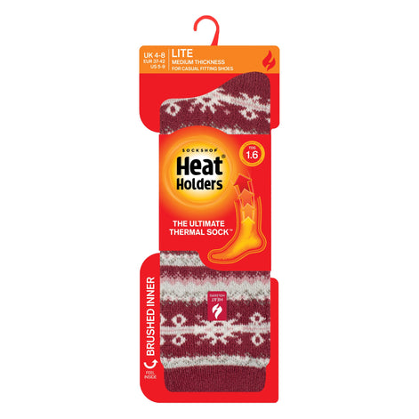 Ladies Thermal Lite Patterned Socks for Winter
