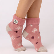 Cozy Turn-Over Cuff Lounge Socks | Warm Winter Socks for Women