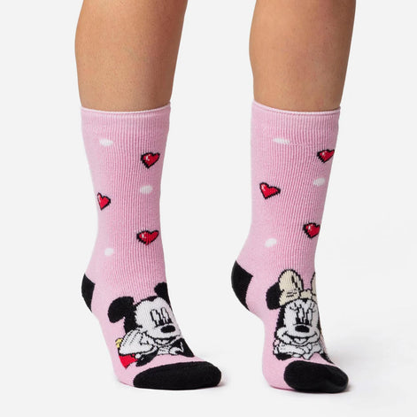 Ladies Minnie Mouse Novelty Lightweight Thermal Socks