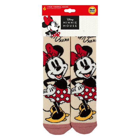 Ladies Minnie Mouse Novelty Lightweight Thermal Socks