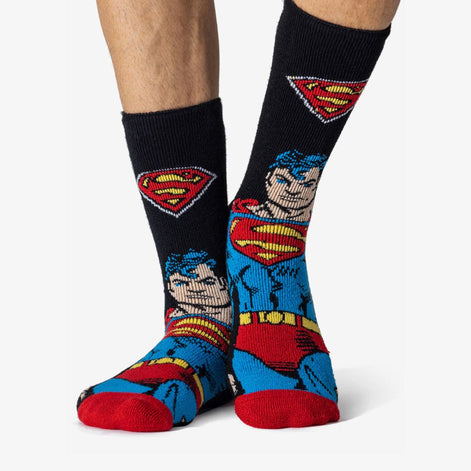 Mens Superman Novelty Lightweight Thermal Socks