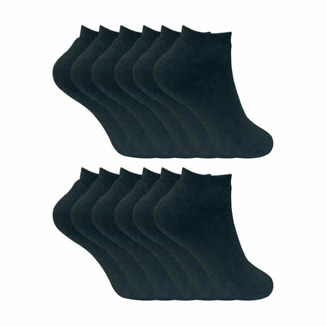Ladies Cushioned Low Cut Ankle Thermal Trainer Socks (Multipack Options)