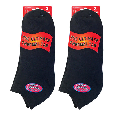 Ladies Cushioned Low Cut Ankle Thermal Trainer Socks (Multipack Options)