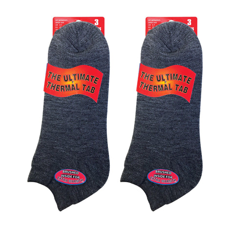 Ladies Cushioned Low Cut Ankle Thermal Trainer Socks (Multipack Options)
