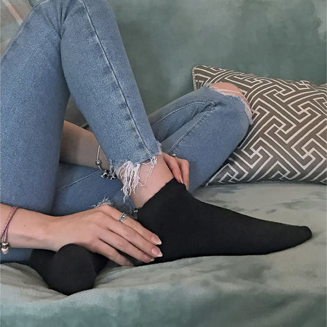 Ladies Cushioned Low Cut Ankle Thermal Trainer Socks (Multipack Options)