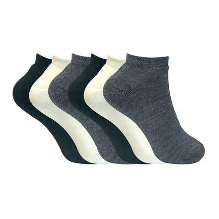 Ladies Cushioned Low Cut Ankle Thermal Trainer Socks (Multipack Options)