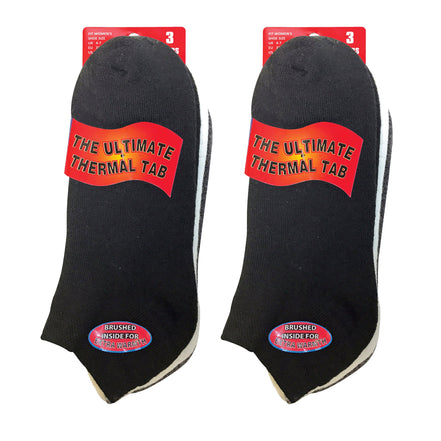 Ladies Cushioned Low Cut Ankle Thermal Trainer Socks (Multipack Options)