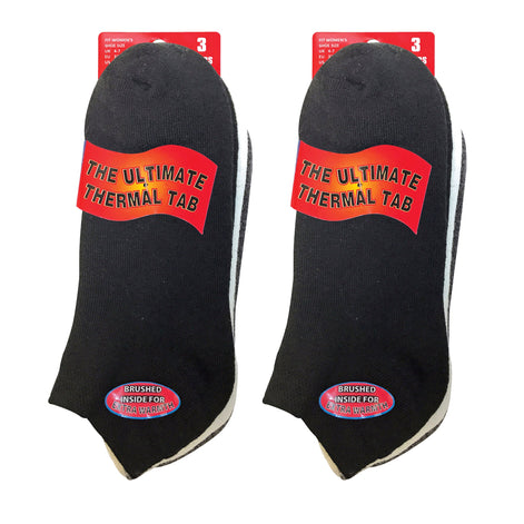 Ladies Cushioned Low Cut Ankle Thermal Trainer Socks (Multipack Options)