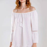 White Bardot Mini Dress