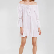 White Bardot Mini Dress