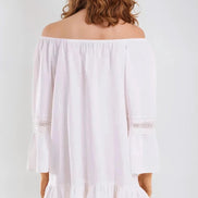 White Bardot Mini Dress