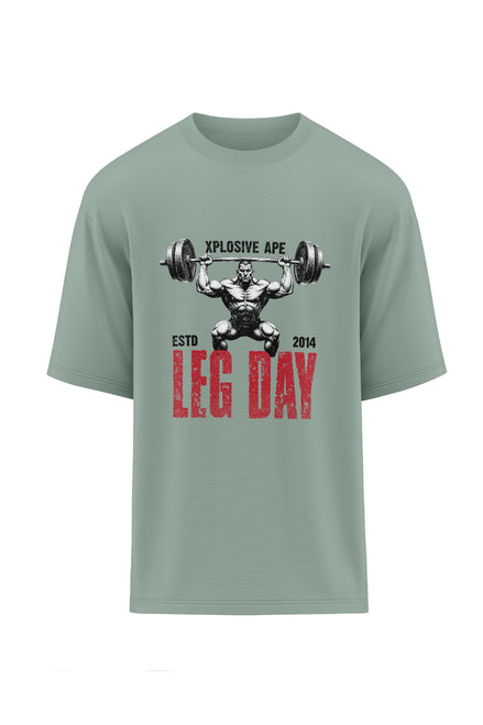 XAPE Leg Day Oversized Tee - Sage