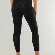 Black Leopard Print Leather Look Leggings