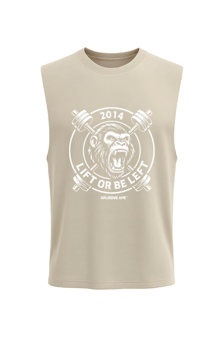 XAPE Lift or Be Left Drop Arm Tank Top - Sand