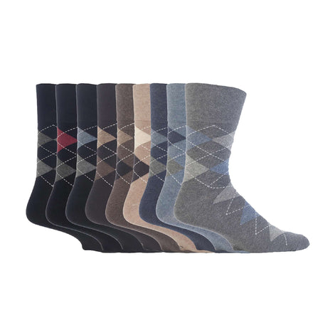 9 Pairs  NON ELASTIC Cotton Mens Socks with Loose Top