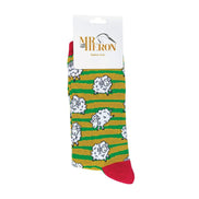 1 Pack Mens Novelty Green Sheep Bamboo Socks