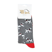 1 Pack Men's Novelty Charcoal Dalmatian Bamboo Socks