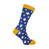 1 Pack Men's Novelty Navy Stars Bamboo Socks