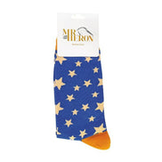 1 Pack Men's Novelty Navy Stars Bamboo Socks