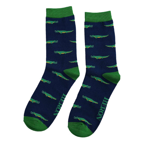 1 Pack Men's Novelty Crocodile Bamboo Socks