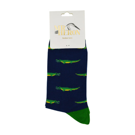 1 Pack Men's Novelty Crocodile Bamboo Socks