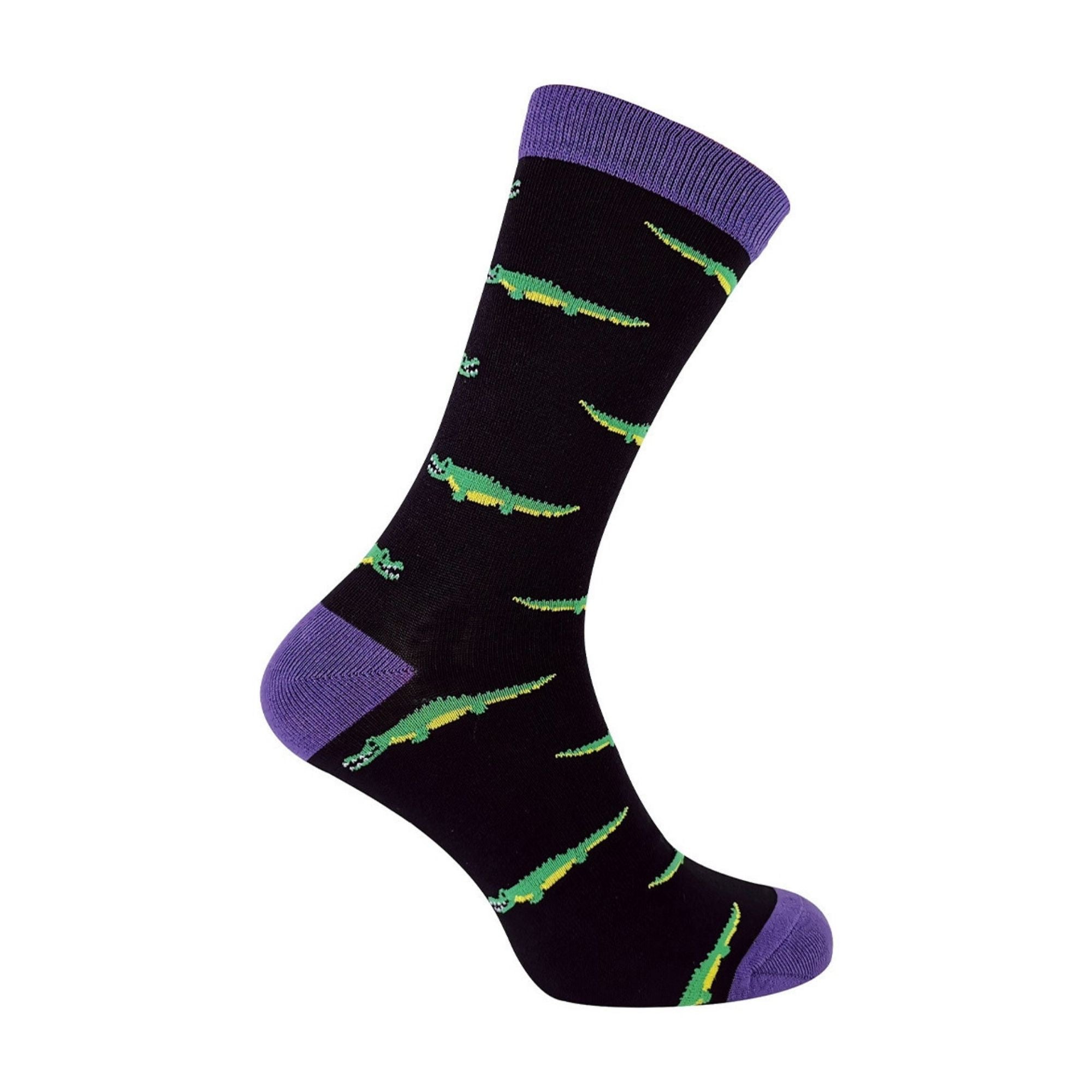 1 Pack Men's Novelty Crocodile Bamboo Socks