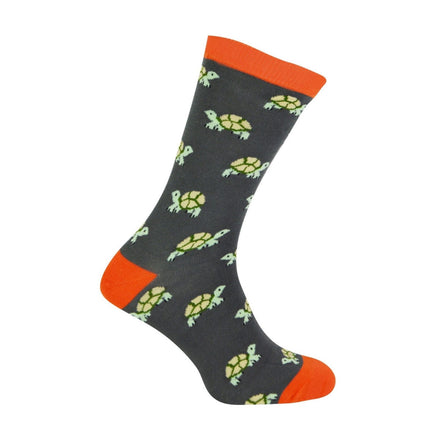 1 Pack Men's Novelty Grey Turtle Bamboo Socks