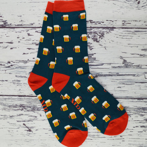 1 Pack Mens Novelty Navy Doughnut Bamboo Socks