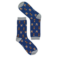 1 Pack Men's Novelty Navy Whiskey Bamboo Socks