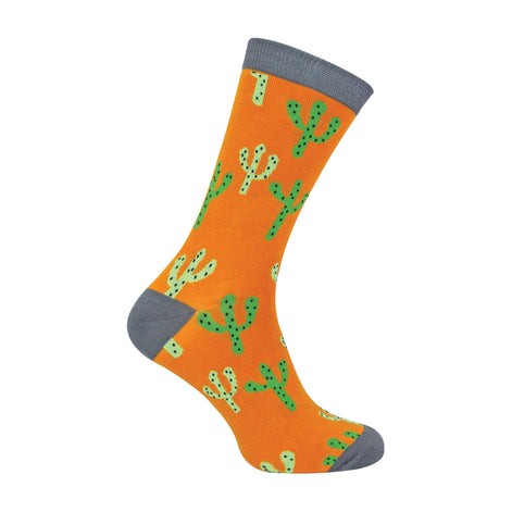 1 Pack Men's Mustard Cactus Soft Bamboo Socks