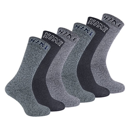 6 Pack Men's Soft Breathable Cotton Hiking Socks for Summer