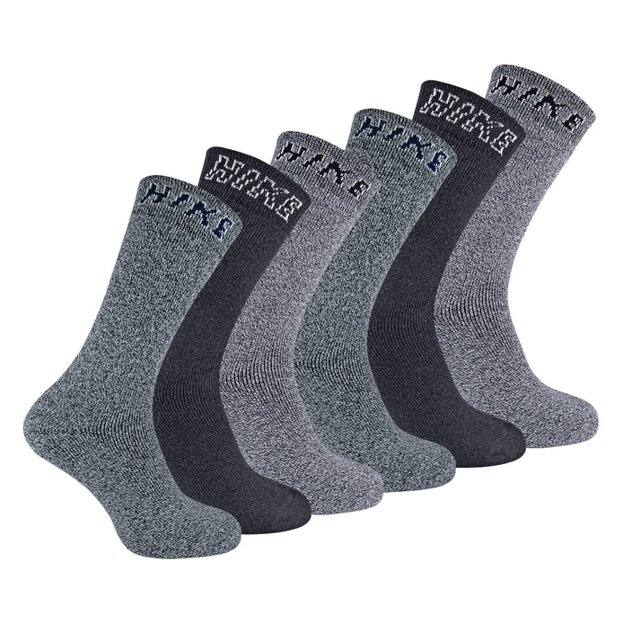 6 Pack Men's Soft Breathable Cotton Hiking Socks for Summer
