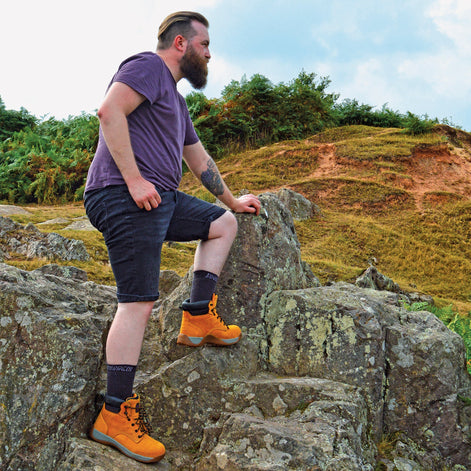 6 Pack Men's Soft Breathable Cotton Hiking Socks for Summer