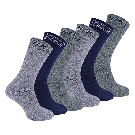 6 Pack Men's Soft Breathable Cotton Hiking Socks for Summer