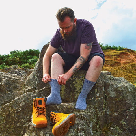 6 Pack Men's Soft Breathable Cotton Hiking Socks for Summer