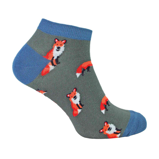 1 Pack Men's Animal Themed Bamboo Trainer Socks