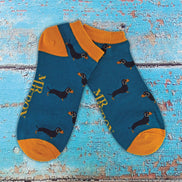 1 Pack Men's Animal Themed Bamboo Trainer Socks