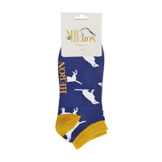 1 Pack Men's Animal Themed Bamboo Trainer Socks