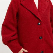 Louche Mischa Statement Sleeve Coat Red