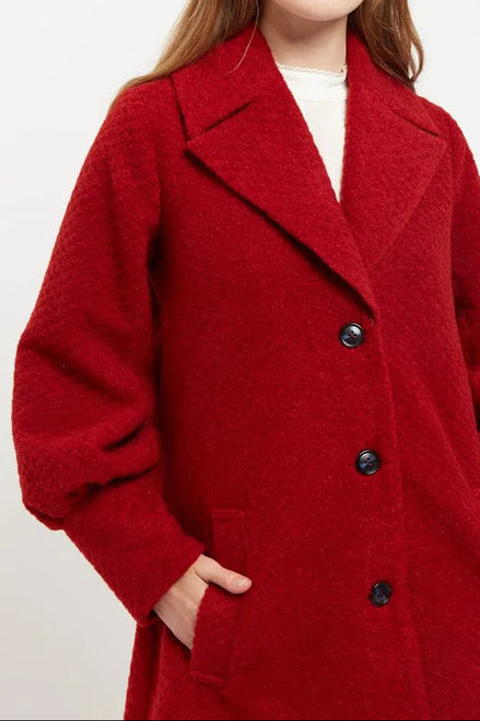 Louche Mischa Statement Sleeve Coat Red