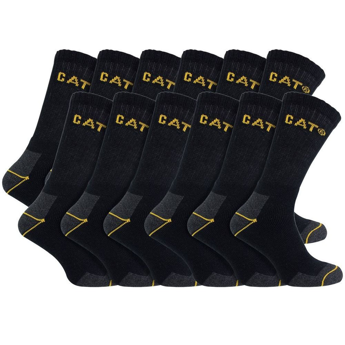 12 Pack Unisex Heavy Duty Work Socks for Steel Toe Boots