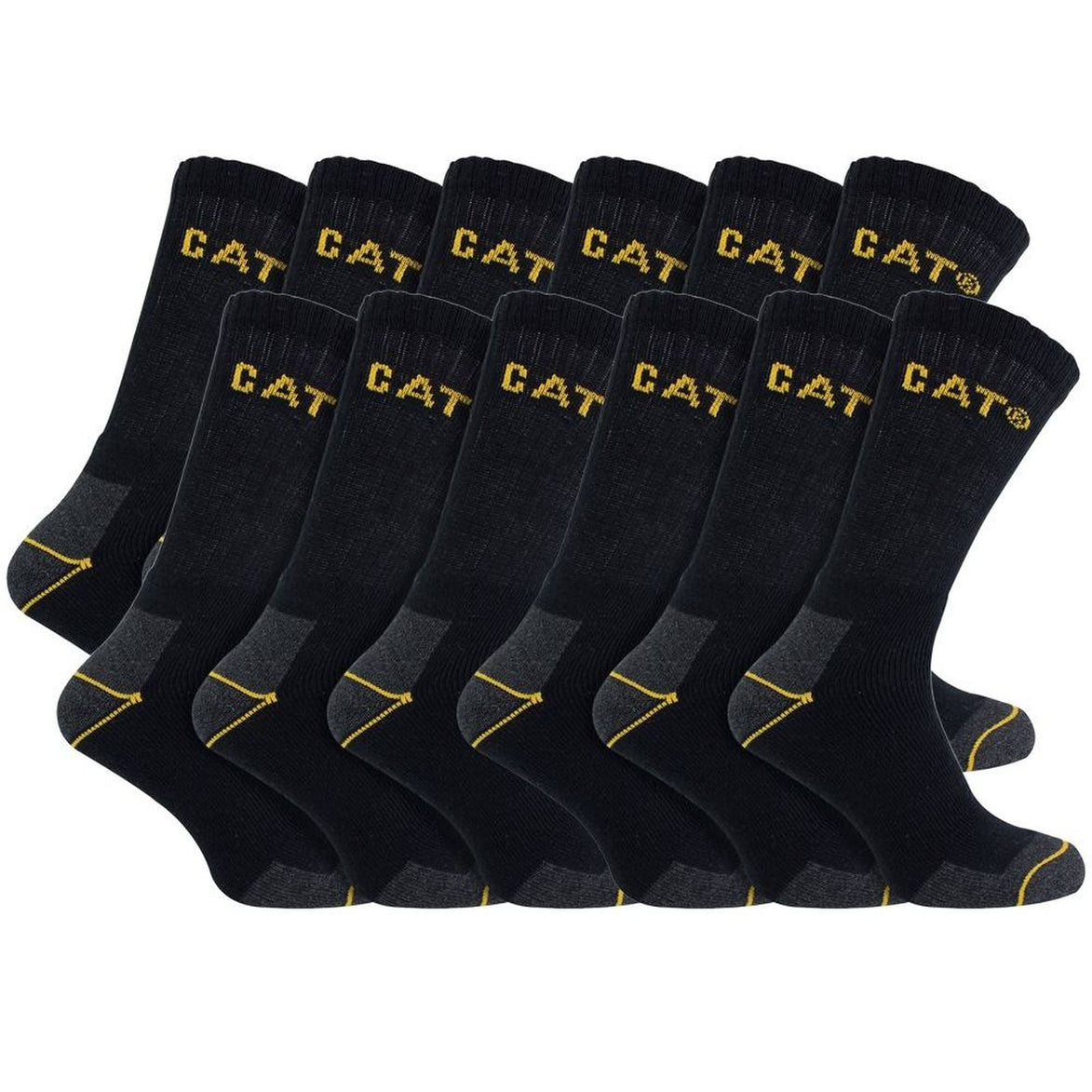 12 Pack Unisex Heavy Duty Work Socks for Steel Toe Boots