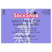 2 Pack Men's Extra Long Knee High Breathable Bamboo Socks