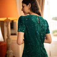 Yumi Green Sequin Tunic Dress